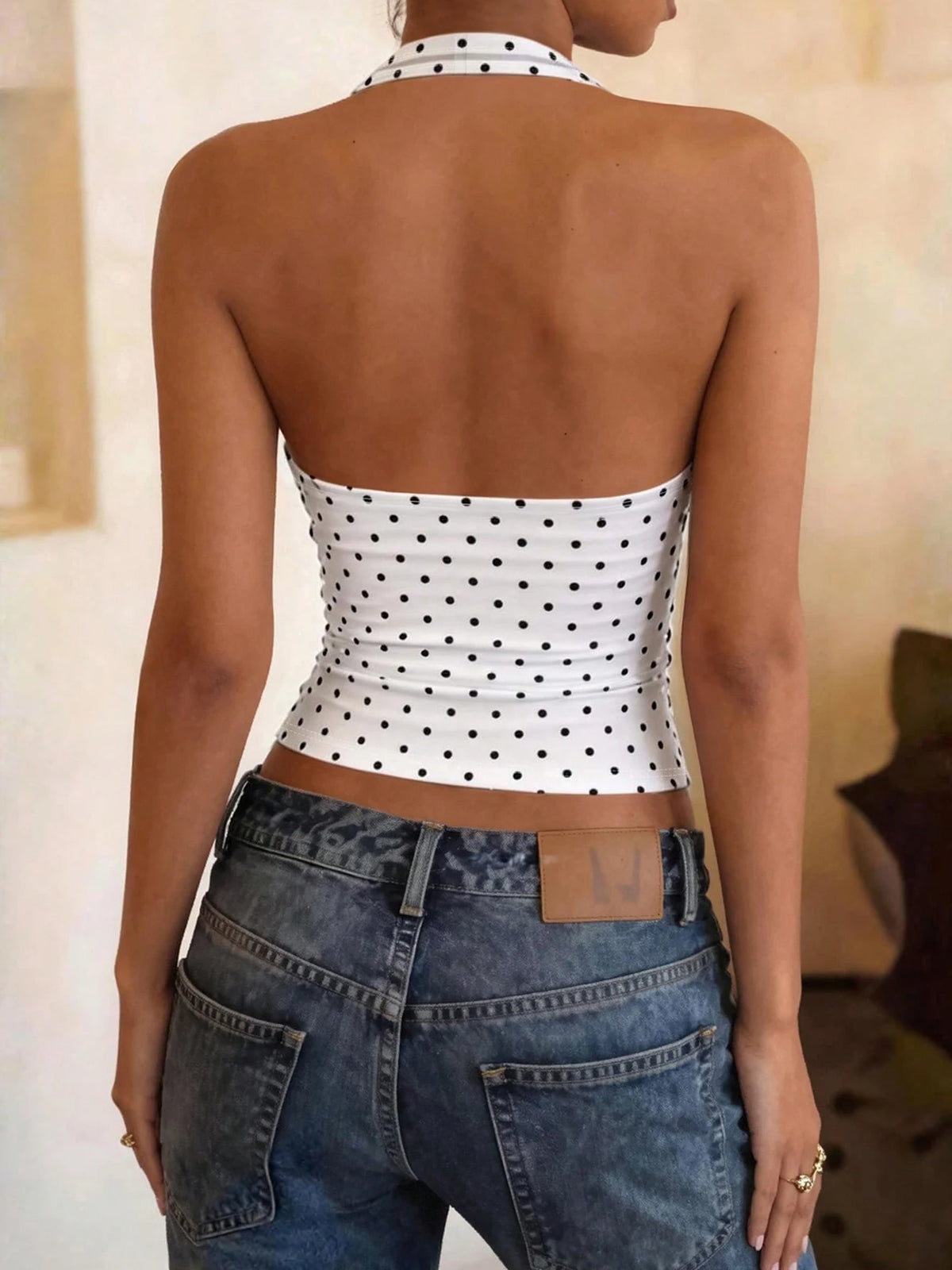 Polka Dot Halter Top