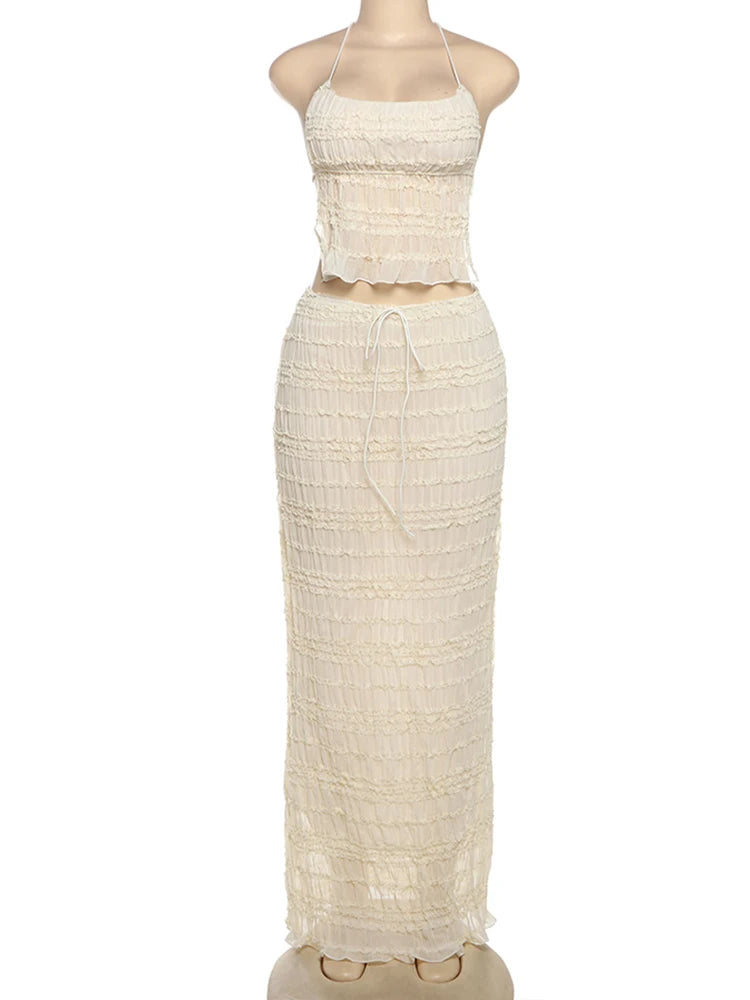 Lace Top & Skirt Set