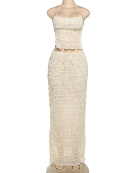 Lace Top & Skirt Set