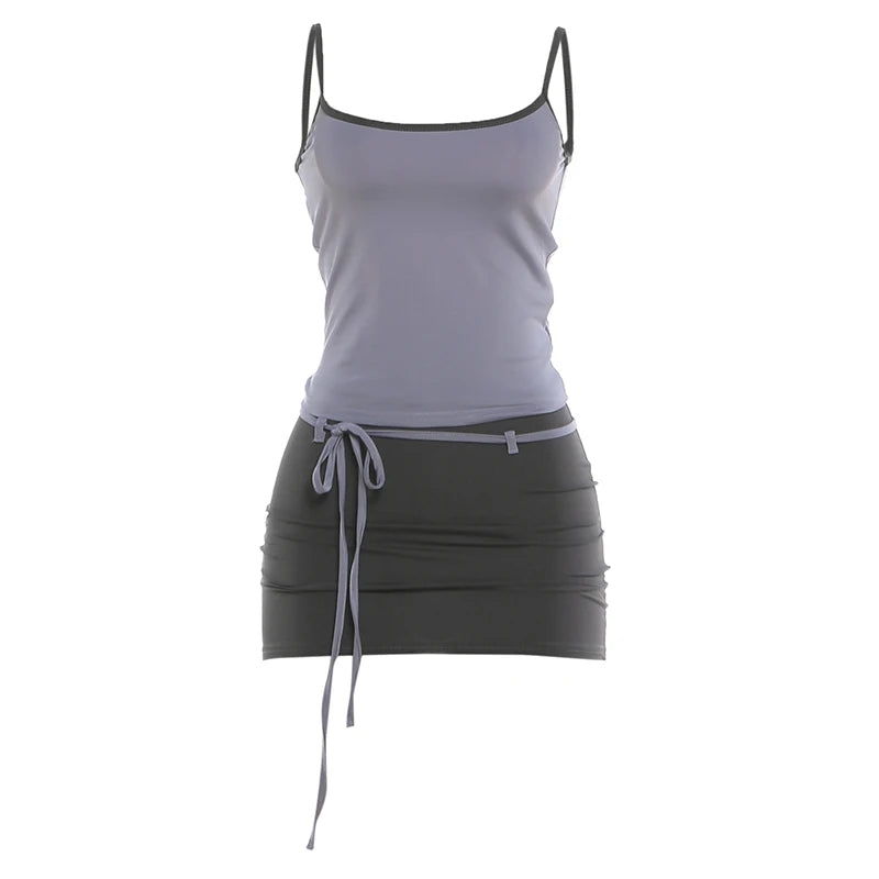 Backless Bodycon Top & Skirt Set