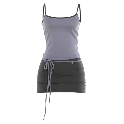 Backless Bodycon Top & Skirt Set