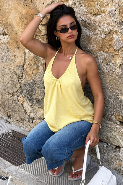 Lace-Up Halter Cami