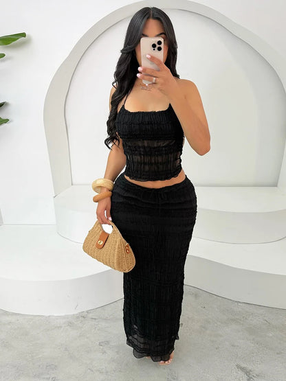 Lace Top & Skirt Set