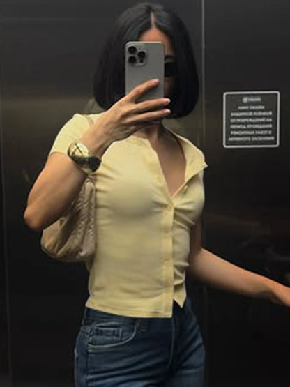 Short Sleeve Cardigan Top