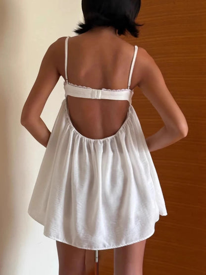 Lace Strappy Mini Dress