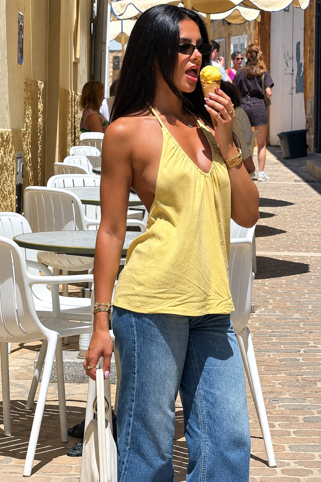 Lace-Up Halter Cami