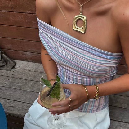Striped Bandeau Top