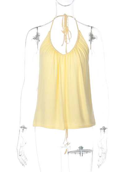 Lace-Up Halter Cami