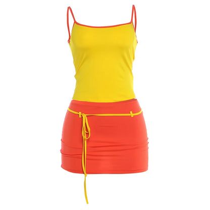 Backless Bodycon Top & Skirt Set