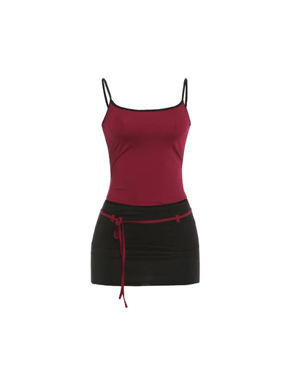 Backless Bodycon Top & Skirt Set